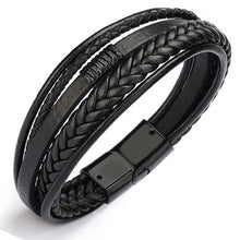Load image into Gallery viewer, Men's Magnetic-Clasp Leather Bracelet - Mr.YouWho