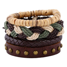 Load image into Gallery viewer, Tibetan Wood Beads Wrap Leather Cord Layers - Mr.YouWho