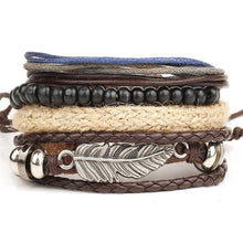 Load image into Gallery viewer, Men's Stylish Rope and Leather Bracelets - Mr.YouWho