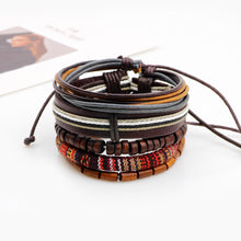 Load image into Gallery viewer, Tibetan Wood Beads Wrap Leather Cord Layers - Mr.YouWho