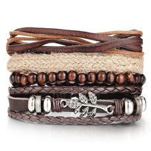 Load image into Gallery viewer, Men's Stylish Rope and Leather Bracelets - Mr.YouWho