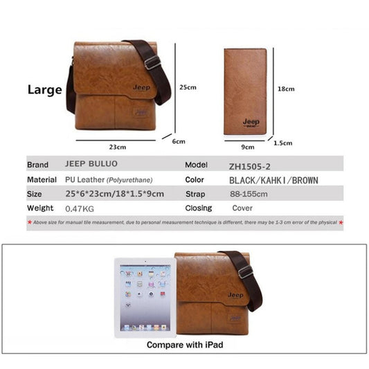 Men's Leather Shoulder Bag & Leather Card Wallet - Mr.YouWho