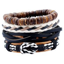 Load image into Gallery viewer, Tibetan Wood Beads Wrap Leather Cord Layers - Mr.YouWho