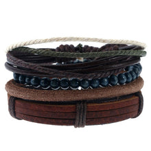 Load image into Gallery viewer, Tibetan Wood Beads Wrap Leather Cord Layers - Mr.YouWho