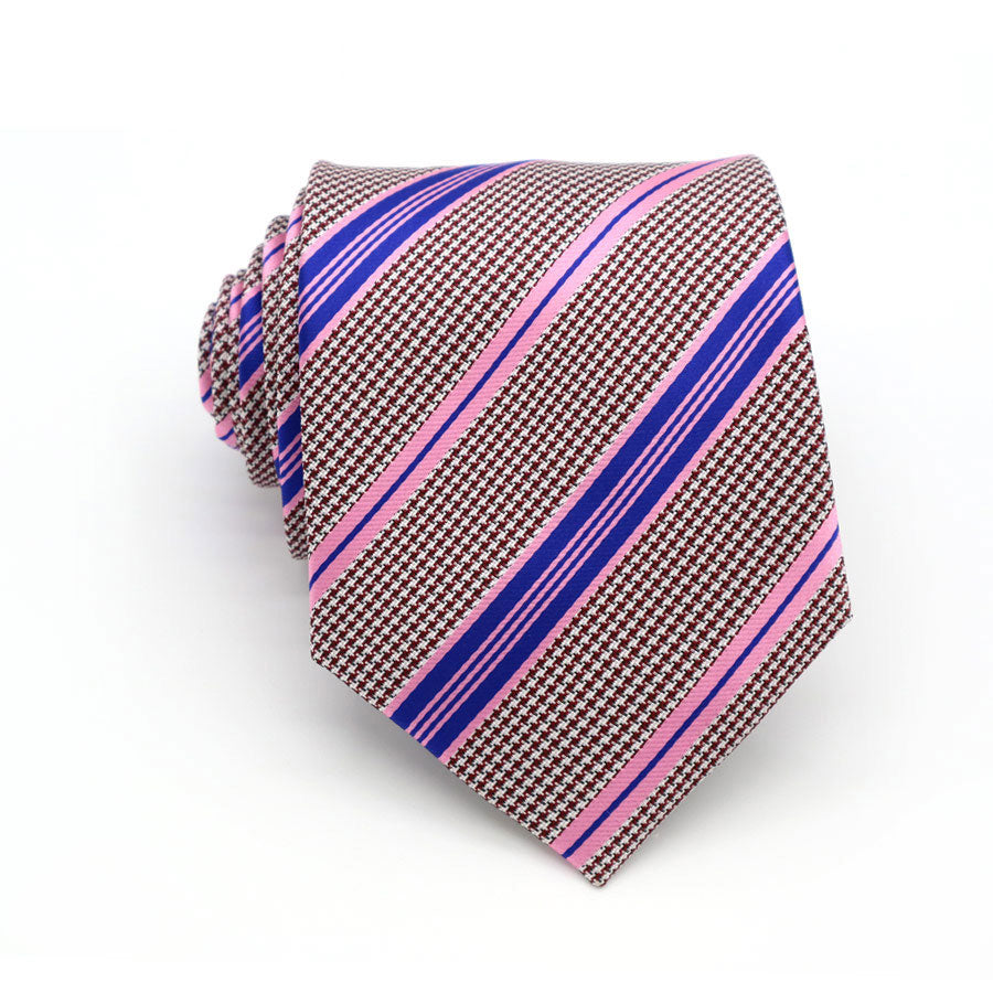 Luxury Pink Floral Silk Neck Jacquard Woven Ties - Mr.YouWho