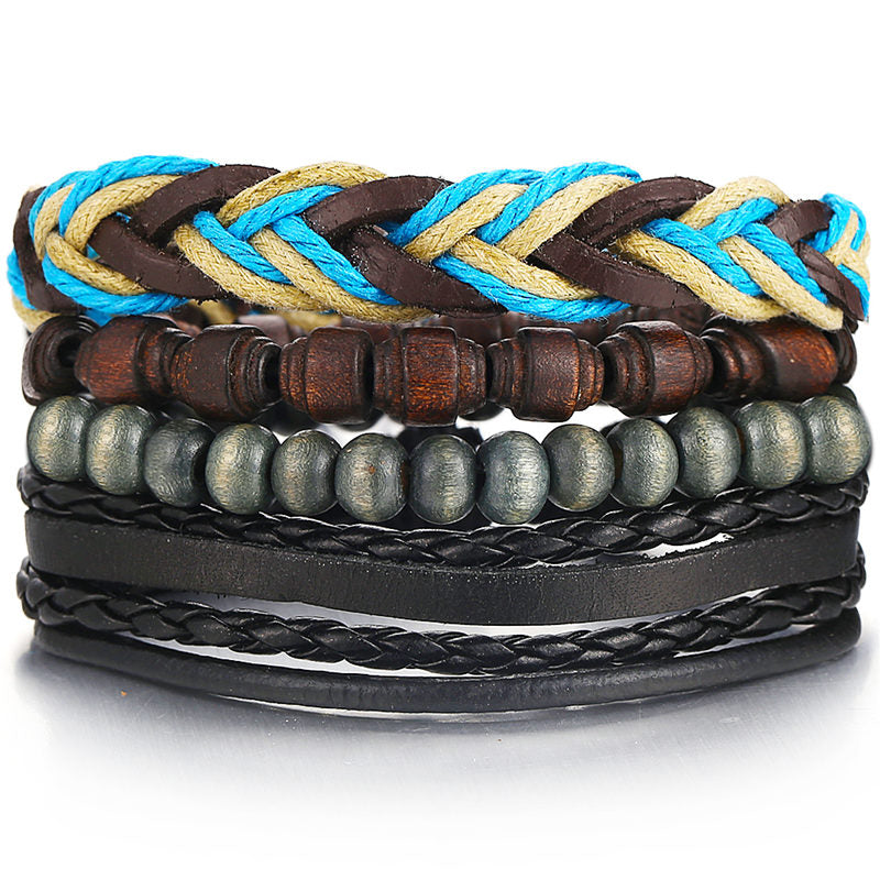 Men's Stylish Rope and Leather Bracelets - Mr.YouWho