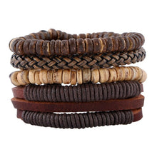 Load image into Gallery viewer, Tibetan Wood Beads Wrap Leather Cord Layers - Mr.YouWho