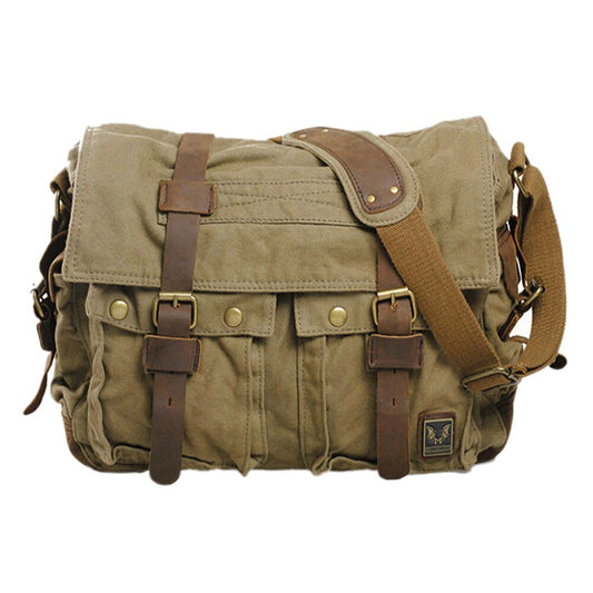 TEXU Messenger Bags Canvas Leather Shoulder - Mr.YouWho