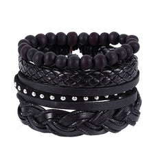 Load image into Gallery viewer, Tibetan Wood Beads Wrap Leather Cord Layers - Mr.YouWho