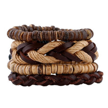 Load image into Gallery viewer, Tibetan Wood Beads Wrap Leather Cord Layers - Mr.YouWho