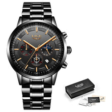 Load image into Gallery viewer, Lige Watch Men's Fashion Metal Band Watch