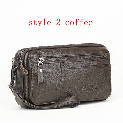 Genuine Leather Hand Clutch Bag - Mr.YouWho