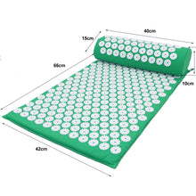 Load image into Gallery viewer, Acupressure Mat and Pillow Green