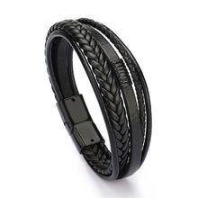 Load image into Gallery viewer, Men's Magnetic-Clasp Leather Bracelet - Mr.YouWho