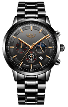 Load image into Gallery viewer, Lige Watch Men's Fashion Metal Band Watch