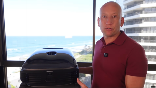 Beatbot Sora 70 robotic pool cleaner in Queensland pool during real-world cleaning test