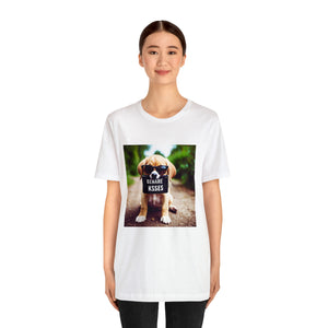 Beware of Dog Kisses: Cute & Cuddly Canine Lover's Graphic Tee for Dog Moms & Dads