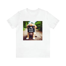 Load image into Gallery viewer, Beware of Dog Kisses&quot; Cute Puppy Graphic Tee – Perfect for Dog Lovers!