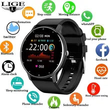 Load image into Gallery viewer, LIGE 2023 Full-Touch Smart Watch: IP67, Fitness Features, Android &amp; iOS Compatible