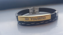 Load image into Gallery viewer, Engrave your own Stainless Steel Leather Bracelet - Mr.YouWho