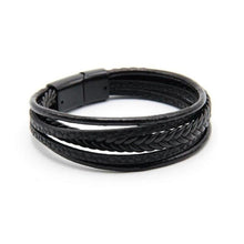 Load image into Gallery viewer, Men&#39;s Magnetic-Clasp Leather Bracelet - Mr.YouWho