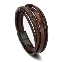 Load image into Gallery viewer, Men&#39;s Magnetic-Clasp Leather Bracelet - Mr.YouWho