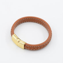 Load image into Gallery viewer, Men&#39;s Magnetic-Clasp Leather Bracelet - Mr.YouWho