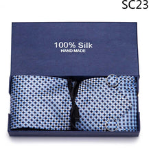 Load image into Gallery viewer, Gift box Tie 100% Silk Jacquard Woven Necktie Hanky Cufflinks Set - Mr.YouWho