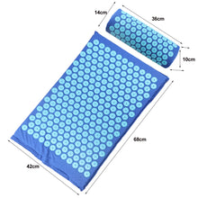 Load image into Gallery viewer, Acupressure Mat and Pillow Blue