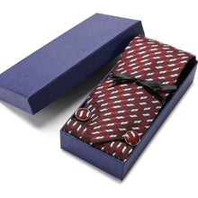 Load image into Gallery viewer, Gift box Tie 100% Silk Jacquard Woven Necktie Hanky Cufflinks Set - Mr.YouWho
