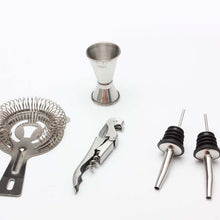 Load image into Gallery viewer, Mr.YouWho 550ml/750ml Stainless Steel Cocktail Making Set with Wooden Display Stand