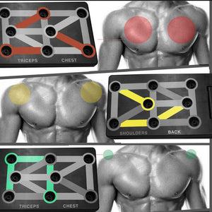 9 in 1 Push Up Board with Instruction Print Body Building Fitness Exercise Tools Men Women Push-up Stands For GYM Body Training
