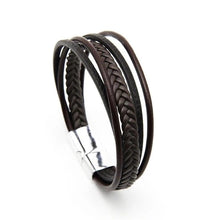 Load image into Gallery viewer, Men&#39;s Magnetic-Clasp Leather Bracelet - Mr.YouWho