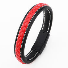 Load image into Gallery viewer, Men&#39;s Magnetic-Clasp Leather Bracelet - Mr.YouWho