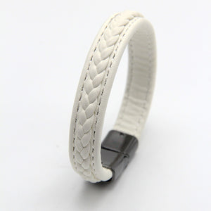 Men's Magnetic-Clasp Leather Bracelet - Mr.YouWho