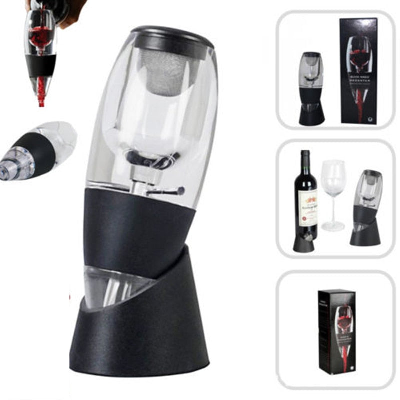 Mini Red Wine Aerator Filter Magic Decanter Essential Wine Quick Aerator Wine Hopper Filter Set Wine Essential Equipment for Bar