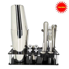 Load image into Gallery viewer, Mr.YouWho 550ml/750ml Stainless Steel Cocktail Making Set with Wooden Display Stand