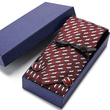 Load image into Gallery viewer, Gift box Tie 100% Silk Jacquard Woven Necktie Hanky Cufflinks Set - Mr.YouWho