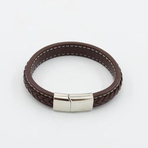 Men's Magnetic-Clasp Leather Bracelet - Mr.YouWho