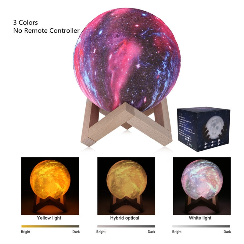 Moon Lamp Galaxdream - Best 3D Print 16 Colors Moon Light Lamp