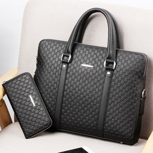 Men's Microfiber Synthetic Leather Business Briefcase - Mr.YouWho