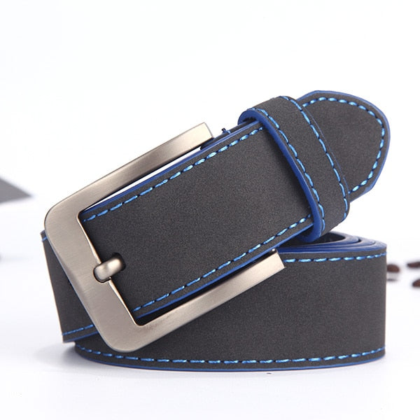 Leather Belt Italian Design Blue and Green - Mr.YouWho