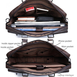 Men's Leather Briefcase - Mr.YouWho