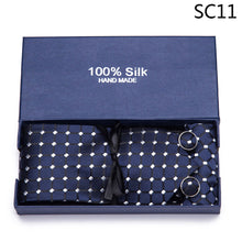 Load image into Gallery viewer, Gift box Tie 100% Silk Jacquard Woven Necktie Hanky Cufflinks Set - Mr.YouWho