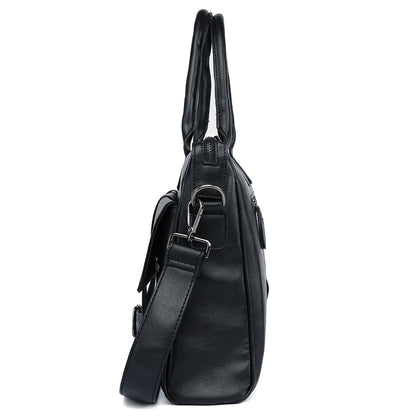 Black Leather Luxury Briefcase - Mr.YouWho