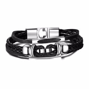 Vintage Multi Layered Braided Leather Bracelet - Mr.YouWho