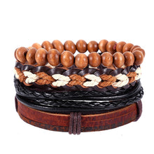 Load image into Gallery viewer, Tibetan Wood Beads Wrap Leather Cord Layers - Mr.YouWho