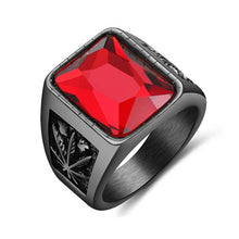 Load image into Gallery viewer, Men&#39;s Vintage Stainless Steel Stone Ring - Mr.YouWho