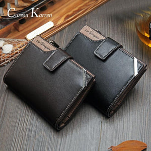 Luxury Leather Men's wallet in Black or Brown - Mr.YouWho