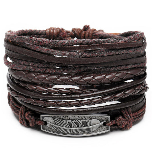 Men's Stylish Rope and Leather Bracelets - Mr.YouWho